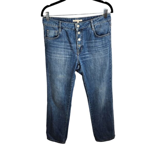 Maje Snap Front Straight Leg Jeans‎ Womens Size EU 40 US Large - Picture 1 of 5